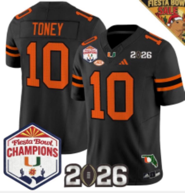 Men 2026 Miami Hurricanes #10 Toney Black 3th generations Limited NCAA Jersey 04->ncaa teams->NCAA Jersey